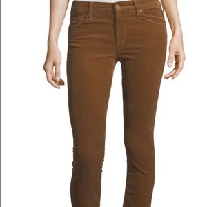 Mother Jeans “ The Looker” Tan Velvet Skinny
